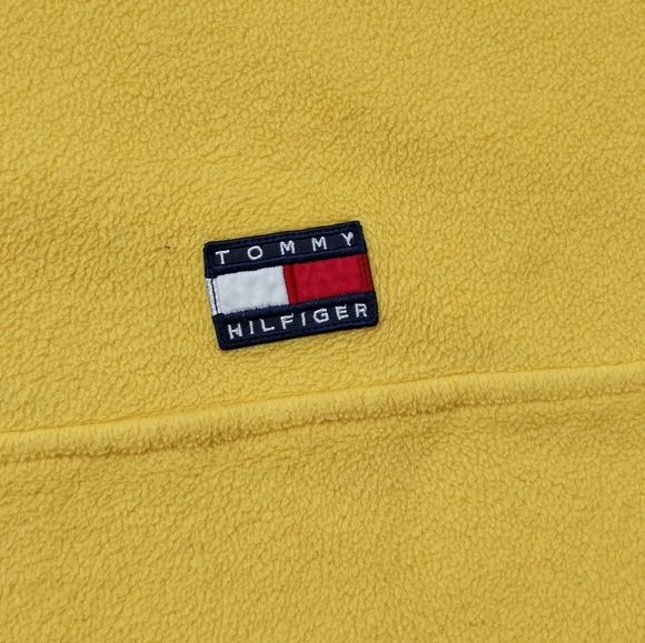 VINTAGE 90s TOMMY HILFIGER 1/4 ZIP FLEECE - Picture 4 of 7